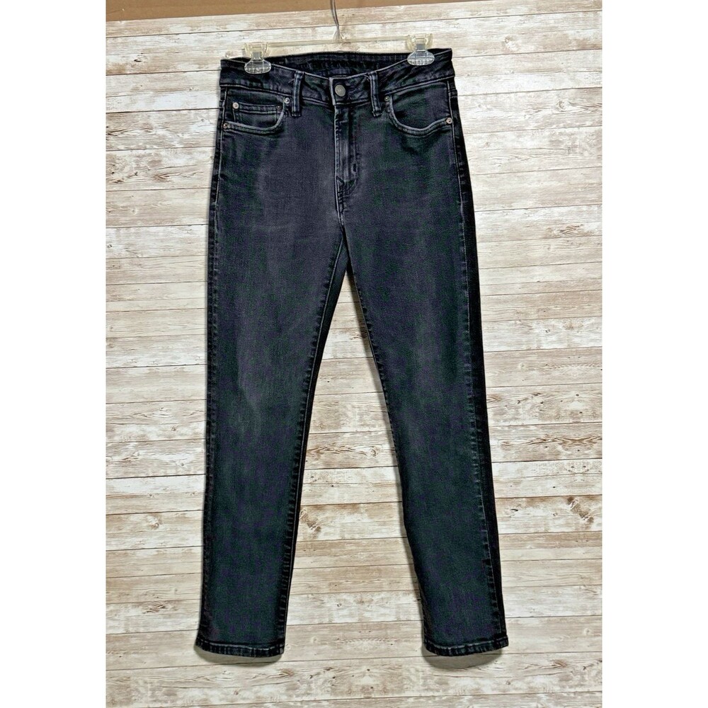 American Eagle Slim Straight AirFlex+ Jeans Mens 30x29 Actual Black Grunge Goth